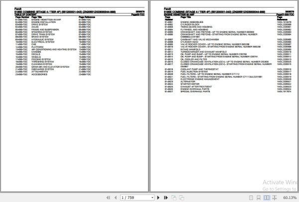 Fendt Combine 5185E Parts Catalog 3906379 03.2019 1