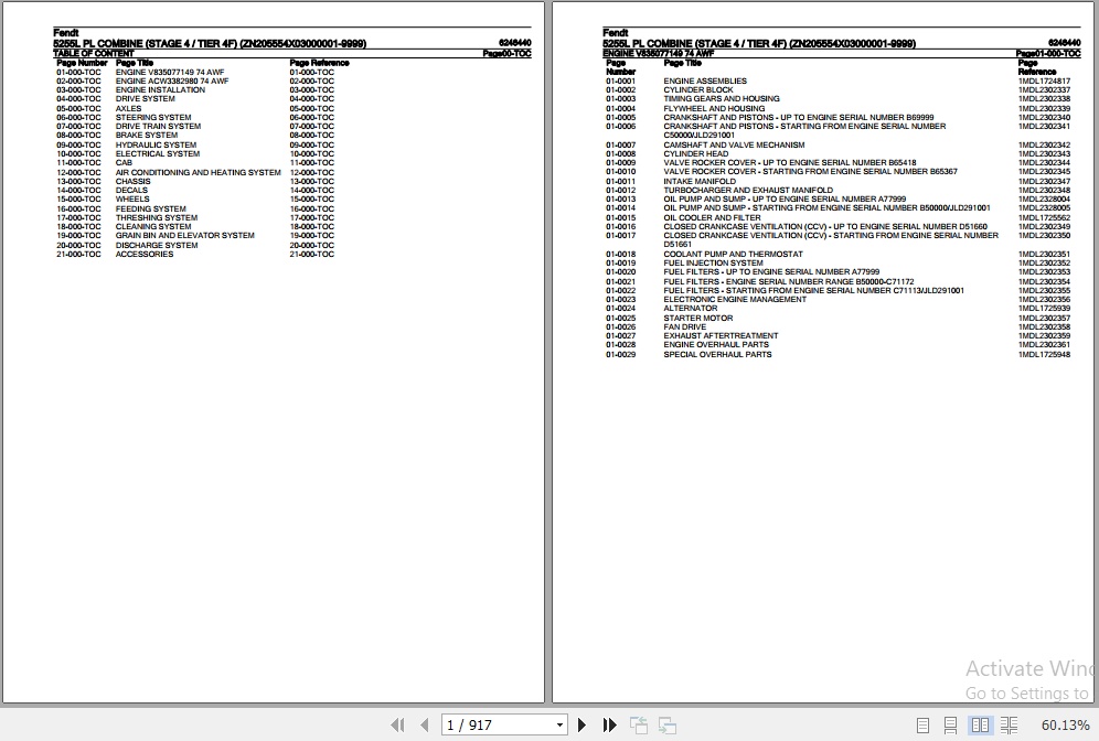 Fendt Combine 5255L PL Parts Catalog 6246440 07.2019 1