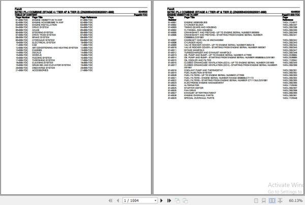Fendt Combine 5275C PL I Parts Catalog 6246525 07.2020 1