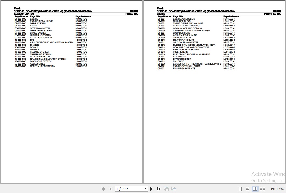 Fendt Combine 5275C PL Parts Catalog 3906392 07.2020 1
