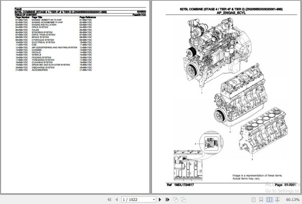 Fendt Combine 6275L Parts Catalog 6246523 09.2019 1