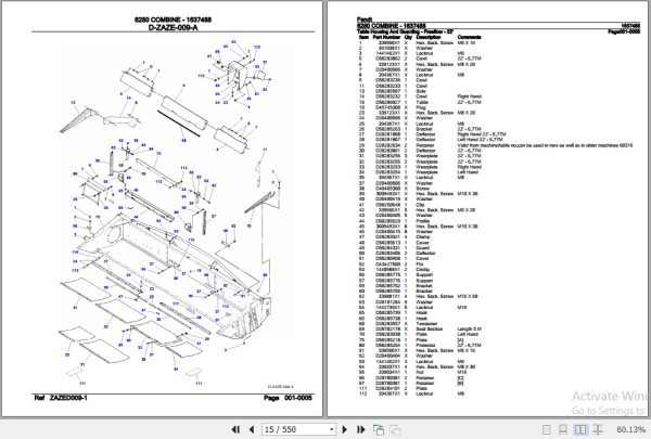 Fendt Combine 6280 Parts Catalog 1637488 07.2005 3
