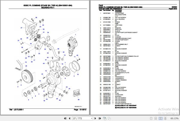 Fendt Combine 6335C PL Parts Catalog 3906394 03.2019 3