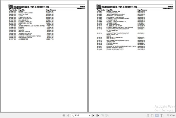 Fendt Combine 6335C Parts Catalog 3906473 08.2020 1