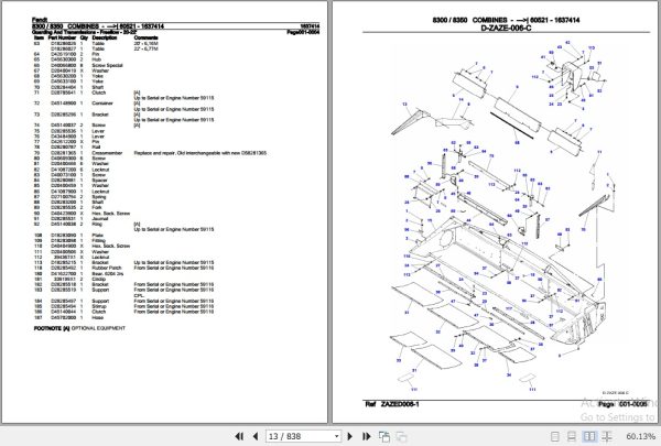 Fendt Combine 8300 8350 Parts Catalog 1637414 07.2005 3