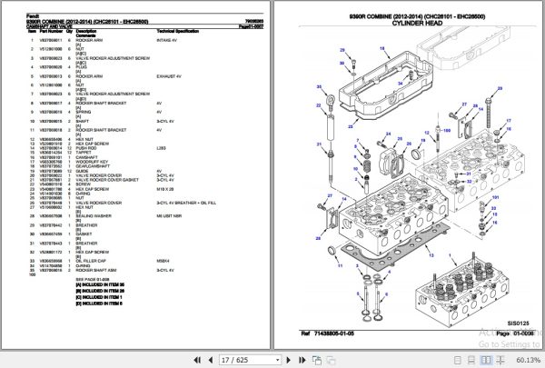 Fendt Combine 9390R Parts Catalog 79035263 2012 2014 3