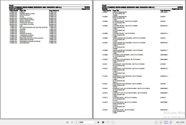 Fendt Combine 9470X Parts Catalog 3906268 05.2020 1