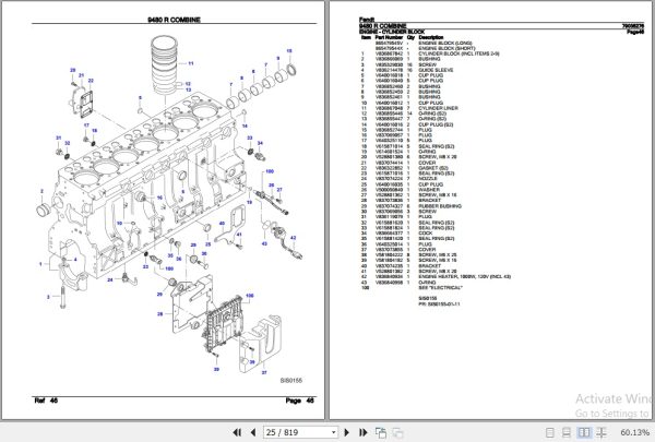 Fendt Combine 9480 R Parts Catalog 79035276 08.2011 2