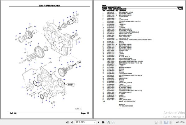 Fendt Combine Harvester 9350 R Parts Catalog 79033852 04.2010 DE 2