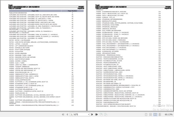 Fendt Combine Harvester 9460 R Parts Catalog 79033851 07.2011 DE 1