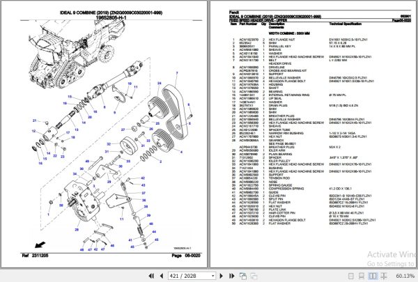 Fendt Combine Ideal 9 Parts Catalog 652901 2019 3