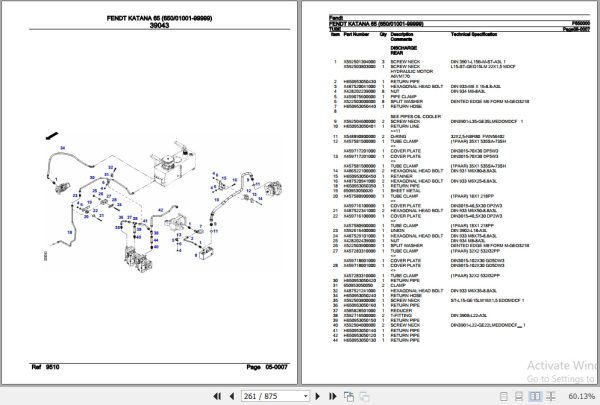 Fendt Harvesting Katana 65 Parts Catalog F650000 10.2020 3