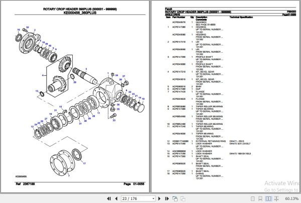 Fendt Harvesting Rotary Crop Header 390PLUS Parts Catalog F664000 08.2020 3