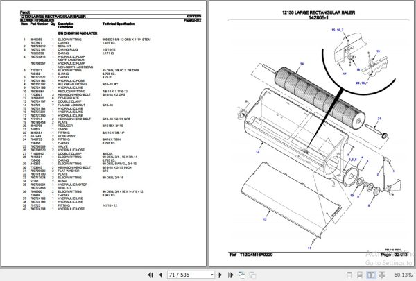 Fendt Large Rectangular Baler 12130 Parts Catalog 00731079 09.2012 3