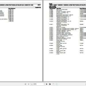 Fendt Large Rectangular Baler 1290N 1290S 1290NXD 1290SXD Parts Catalog 652011 06.2020 1