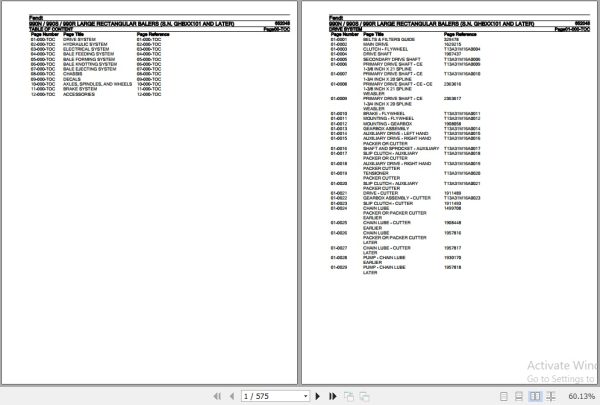 Fendt Large Rectangular Baler 990N 990S 990R Parts Catalog 652048 08.2019 1