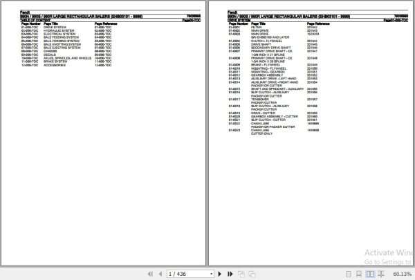 Fendt Large Rectangular Baler 990N 990S 990R Parts Catalog 79035998 07.2014 1