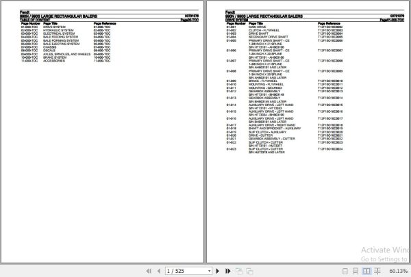Fendt Large Rectangular Baler 990N 990S Parts Catalog 00731076 08.2012 1
