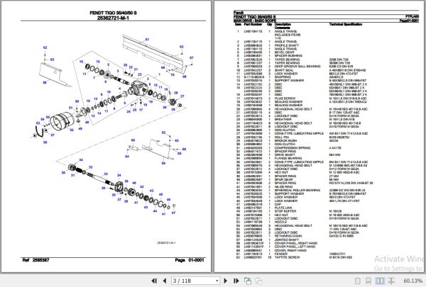 Fendt Loader Wagon Tigo 35 40 50 S Parts Catalog FTFLA00 10.2020 2