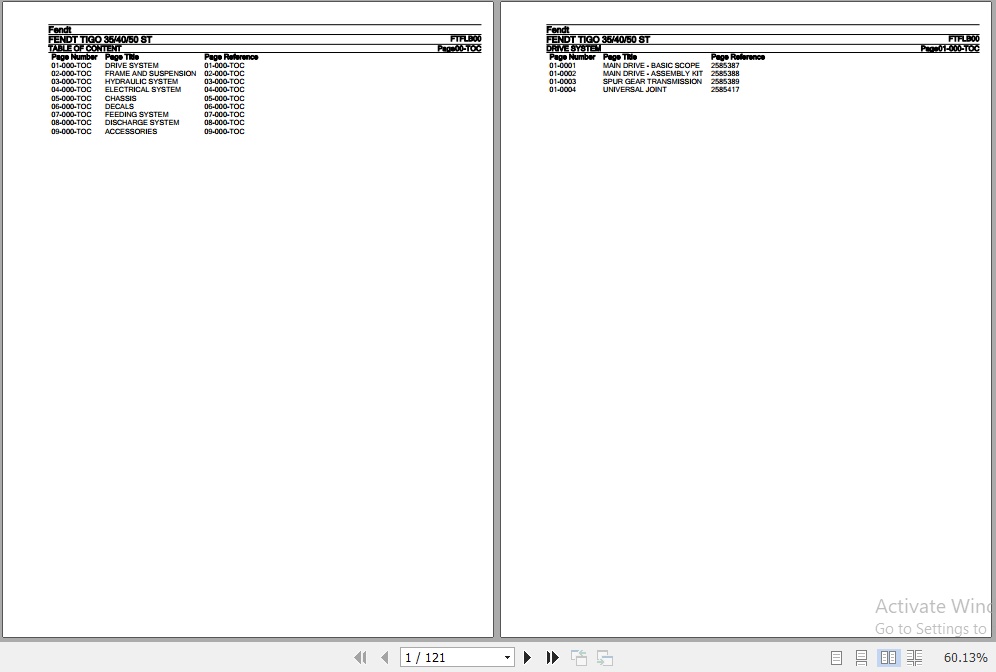 Fendt Loader Wagon Tigo 35 40 50 ST Parts Catalog FTFLB00 10.2020 1