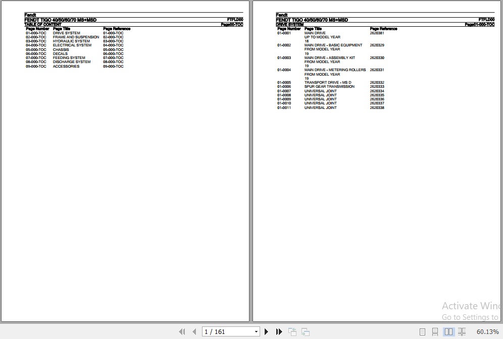 Fendt Loader Wagon Tigo 40 50 60 70 MSMSD Parts Catalog FTFLD00 10.2020 1