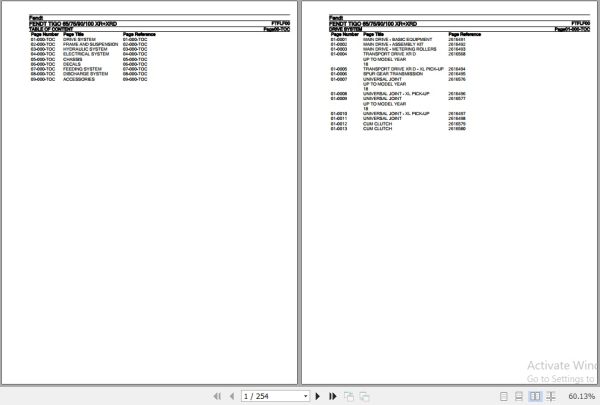 Fendt Loader Wagon Tigo 65 75 90 100 XRXRD Parts Catalog FTFLF00 10.2020 1