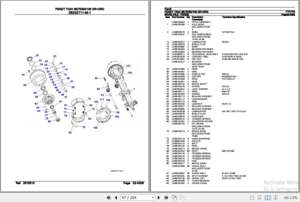 Fendt Loader Wagon Tigo 65 75 90 100 XRXRD Parts Catalog FTFLF00 10.2020 3