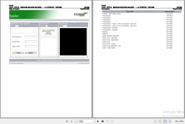 Fendt Medium Square Baler 1270 1270 S Parts Catalog 1637499 05.2004 1