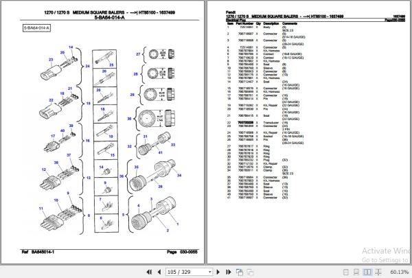 Fendt Medium Square Baler 1270 1270 S Parts Catalog 1637499 05.2004 3