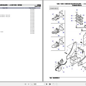 Fendt Medium Square Baler 1290 1290 S Parts Catalog 1637492 10.2007 1