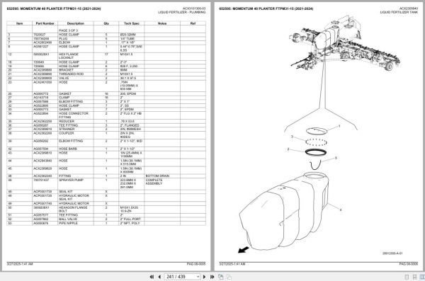 Fendt Momentum 40 Planter FTPM31 15 2021 2024 Spare Parts Catalog 2