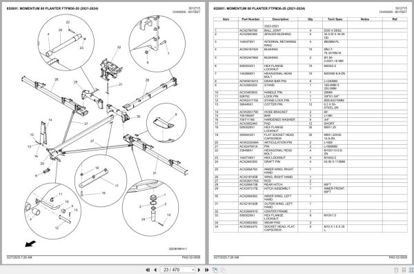 Fendt Momentum 60 Planter FTPM36 20 2021 2024 Spare Parts Catalog 2