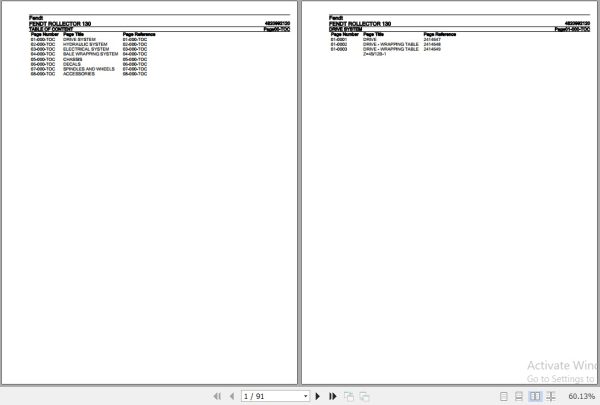 Fendt Rollector 130 Parts Catalog 4820992120 10.2020 1