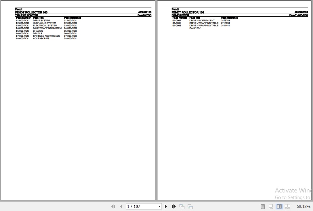 Fendt Rollector 160 Parts Catalog 4830992120 10.2020 1