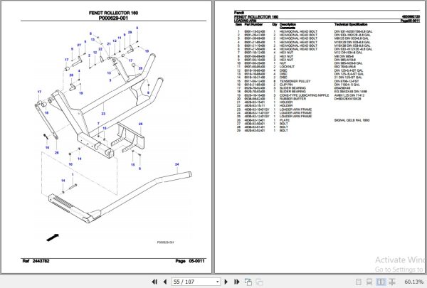 Fendt Rollector 160 Parts Catalog 4830992120 10.2020 3