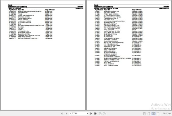 Fendt Rotary Combine 9350R Parts Catalog 79032838 07.2018 1
