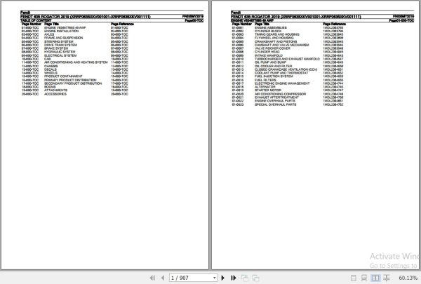 Fendt Sprayer 635 Rogator Parts Catalog FR635MY2019 2019 1