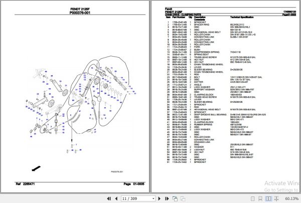 Fendt Square Baler 2125F Parts Catalog 1745992120 02.2018 2