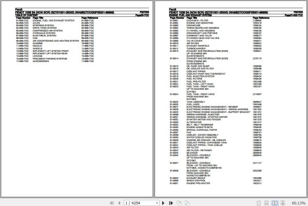 Fendt Tractor 1038 S4 Parts Catalog F527003 11.2019 1
