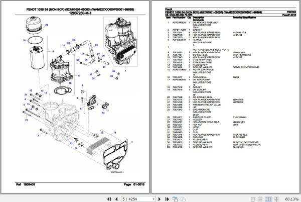 Fendt Tractor 1038 S4 Parts Catalog F527003 11.2019 2