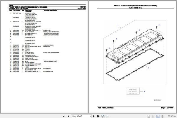 Fendt Tractor 1038NA Gen2 Parts Catalog F536105 02.2020 2