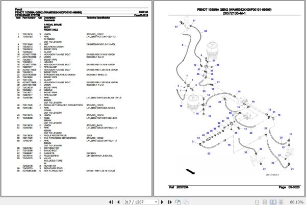 Fendt Tractor 1038NA Gen2 Parts Catalog F536105 02.2020 3