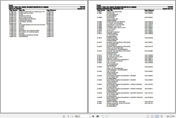 Fendt Tractor 1042 LRC Gen2 Parts Catalog F537003 02.2020 1