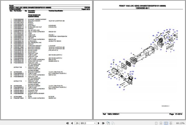 Fendt Tractor 1042 LRC Gen2 Parts Catalog F537003 02.2020 2