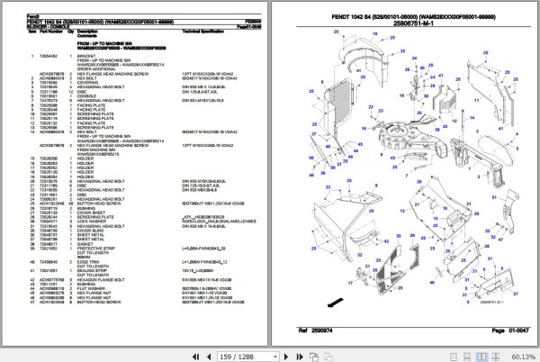 Fendt Tractor 1042 S4 Parts Catalog F528000 11.2019 3