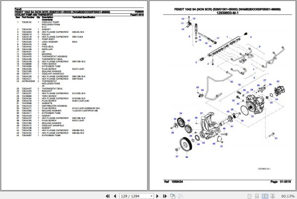 Fendt Tractor 1042 S4 Parts Catalog F528003 11.2019 3