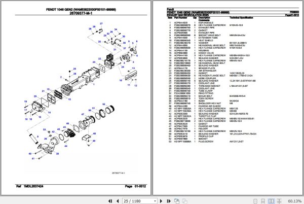 Fendt Tractor 1046 Gen2 Parts Catalog F538000 02.2020 2