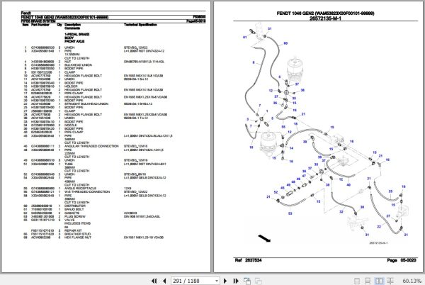 Fendt Tractor 1046 Gen2 Parts Catalog F538000 02.2020 3