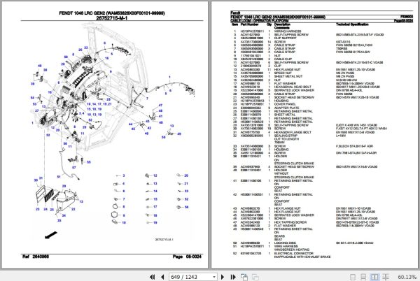 Fendt Tractor 1046 LRC Gen2 Parts Catalog F538003 02.2020 3