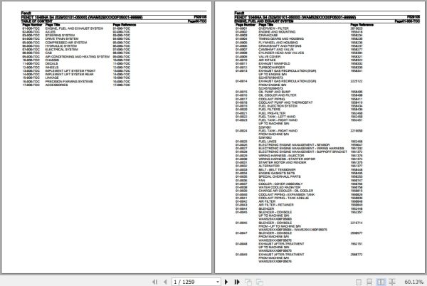 Fendt Tractor 1046NA S4 Parts Catalog F529105 11.2019 1